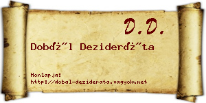 Dobál Dezideráta névjegykártya
